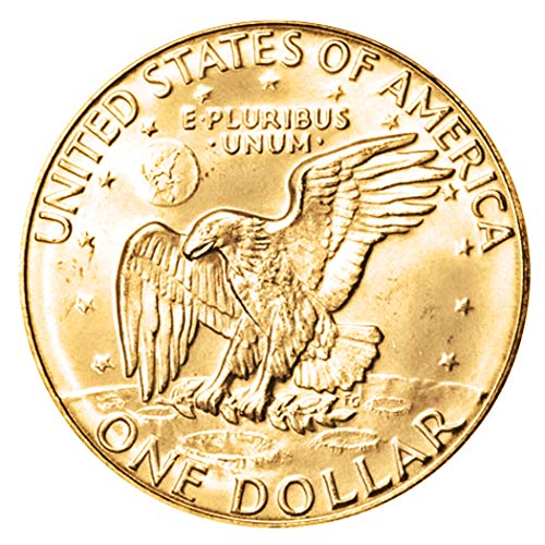 נחיתת ירח אייזנהאואר שכבתי בשכבה בזהב | מטבע יום השנה 50 | תעודת אותנטיות - אוצרות מטבעות אמריקאיות